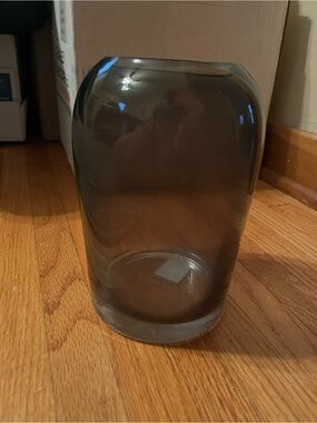 Smoky Glass Cylinder Vase - Modern Home Accent